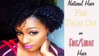 Natural Hair | Flat Twist Out On Fine/Short Hair