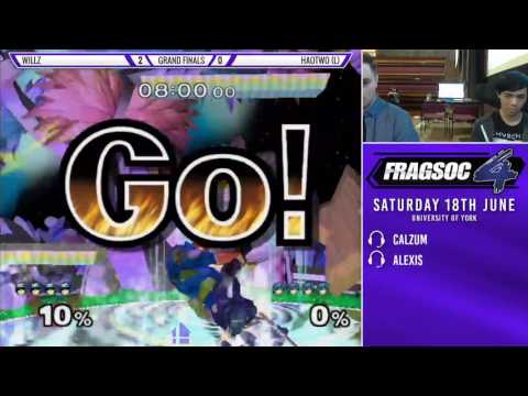 Fragsoc 4 Grand Finals - Willz (Cpt.Falcon) vs HaoTwo (Fox, Marth)