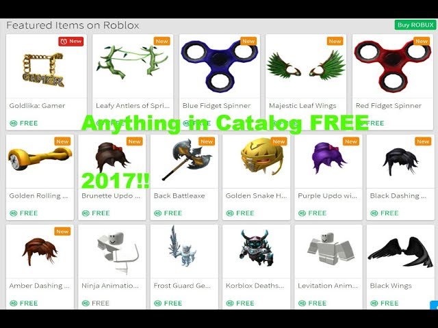 How To Get Free Stuff On Roblox Catalog 2017 - roblox free stuff on catalog
