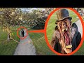 drone catches Long Face the Demon following people in the park (we found him)