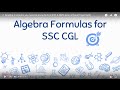 Most Important Algebra Formulas for Bank Exams & SSC Exams