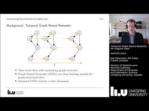 Temporal Graph Neural Networks for Irregular Data, AISTATS 2023 Presentation