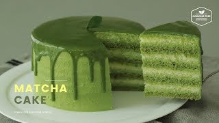 8 Layers! 녹차 케이크 만들기 : Green tea(Matcha) Cake Recipe : 抹茶ケーキ | Cooking tree