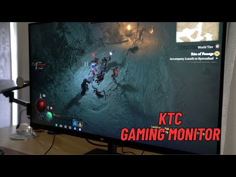 KTC 32 Inch 2K Monitor 120Hz, 1440P IPS Computer Monitor, Frameless QHD PC Monitor for Office & Gaming, Eye Care, G-Sync/FreeSync, 109% sRGB, HDR, HDMI/DP, Tilt Adjustable, VESA Mountable, H32T13 video review thumbnail