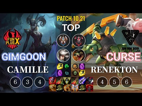 FPX GimGoon Camille vs OMG Curse Renekton Top - KR Patch 10.21