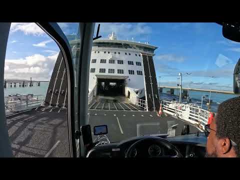 Ferry from Calais to Dover with MAN Lion's Coach 2nd Gen - 4K POV