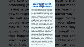 How to protect your happiness #improveenglish #english #englishstory #perfectenglish #usa #uktiktok