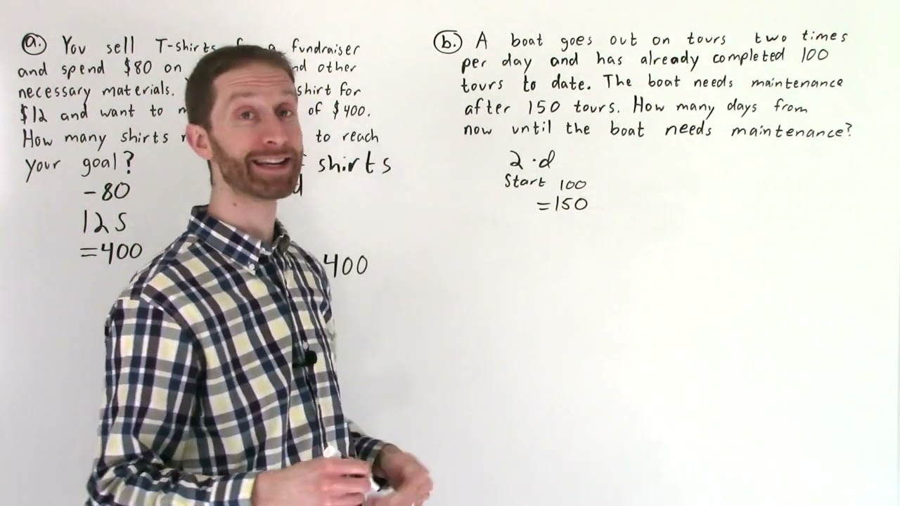 2 5 Video 4 Two Step Equation Word Problems