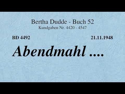 BD 4492 - ABENDMAHL ....