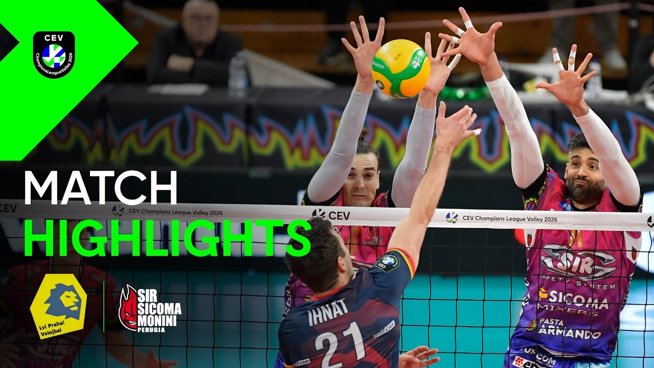 Highlights | VK Lvi Praha vs. Sir Sicoma Monini Perugia | CEV Champions League Volley 2026