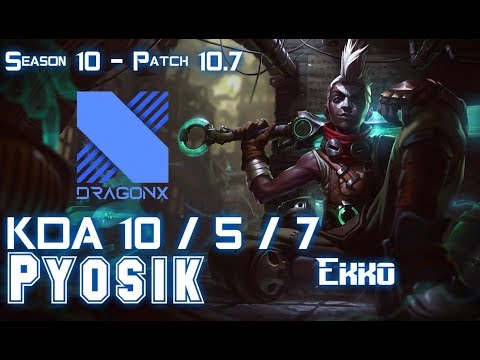 DRX Pyosik EKKO vs ZAC Jungle - Patch 10.7 KR Ranked