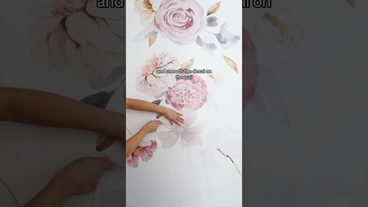 Watch Me Install Flower Wall Decals From Start to Finish In This Detailed Tutorial  #diy #shorts