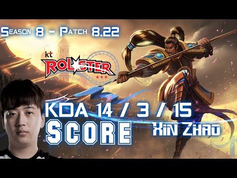 KT Score XIN ZHAO vs KINDRED Jungle - Patch 8.22 KR Ranked