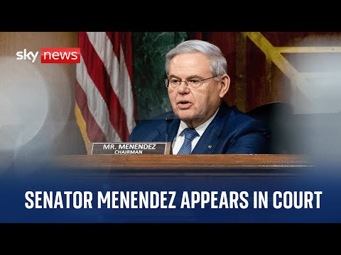 US Senator Robert Menendez and his wife leave court