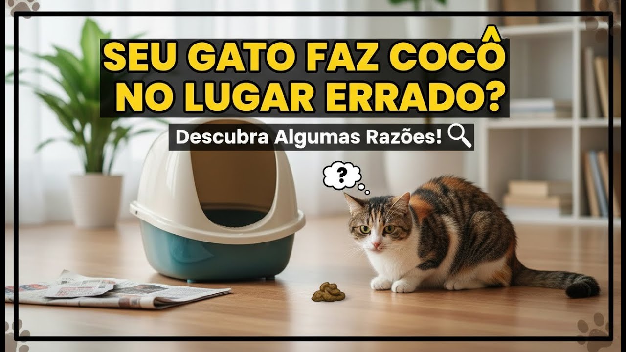 GATO faz cocô em lugar errado, fora da areia DESCUBRA os motivos - Gatil Hauser