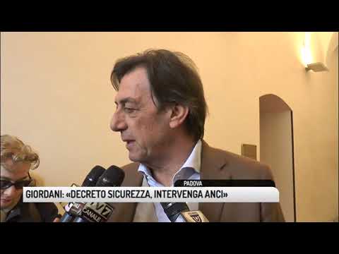 TG PADOVA (09/01/2019) - GIORDANI, «DECRETO SICUREZZA, INTERVENGA ANCI»
