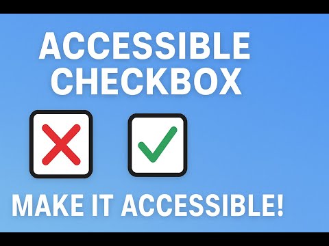 Accessible Checkbox in React | WCAG & ARIA Tutorial