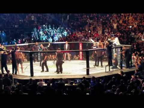 inside td garden ufc 220 Stipe & Ngannou walk out!  (close seats)