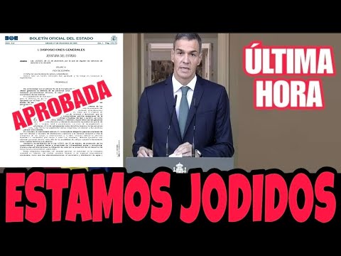 🔥BREAKING NEWS🔥PEDRO SÁNCHEZ PUBLISHES TODAY IN THE BOE THE LAW THAT WILL DRIVE US CRAZY