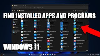 How To Check installed Apps or Programs in Your Windows 11 PC