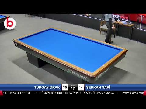 TURGAY ORAK & SERKAN SARİ Bilardo Maçı - 2023 3 BANT 1.LİG PLAY-OFF-1.TUR