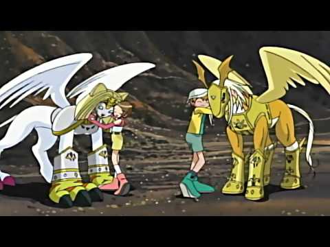 Patamon y Gatomon Armor digievolucionan en Pegasusmon y Nefertimon