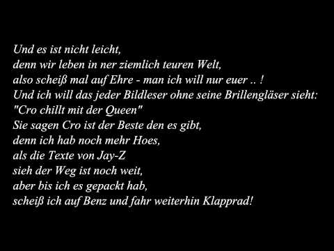 download lagu mp3 mp4 Cro Lyrics Kein Benz, download lagu Cro Lyrics Kein Benz gratis, unduh video klip Cro Lyrics Kein Benz