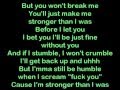 Eminem - Stronger Than I Was (lyrics) 