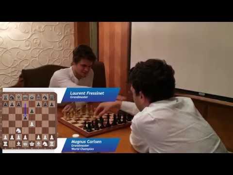 Magnus Carlsen vs. Laurent Fressinet in a Blitz Game in Oman