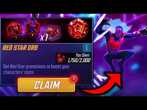Massive SPIDER-MAN 2099 Red Star Orb Opening! - Marvel Strike Force