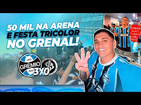 GRÊMIO 3x0 inter - 50 MIL NA ARENA E FESTA TRICOLOR NO GREnal!