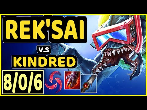 SHRIMP (REK'SAI) vs KINDRED - 8/0/6 KDA JUNGLE GAMEPLAY - KR Ranked GRANDMASTER