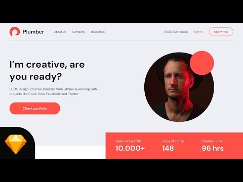 Design a Website Landing Page in Sketch - Lazy Sketch Tutorials