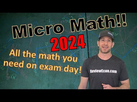 Microeconomics Math 2024!! - All the Math you need to know for Exam Day!