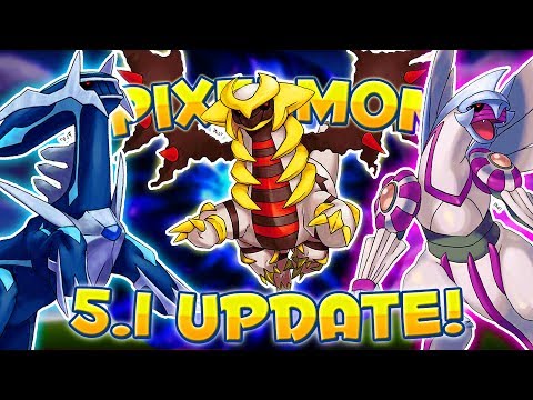 PIXELMON 5.1 UPDATE! - GIRATINA PALKIA DIALGA ARCEUS + GARCHOMP | GENERATION 4 COMPLETE NEW POKEMON