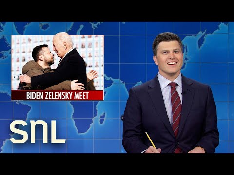 Weekend Update: Biden Meets with Zelenskyy in Ukraine, the Oscars' Crisis Team  - SNL
