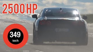 2500 HP Nissan GT-R R35 Acceleration 0-350 km/h &amp; Fast Speed