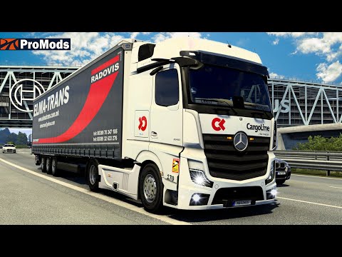 ETS2 1.45 Mercedes Benz NEW Actros 2019 I Deutschen Autobahn I ProMods [2224] EURO TRUCK SIMULATOR 2