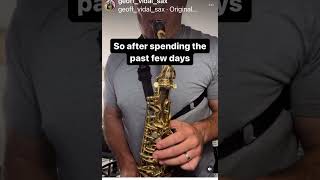 10MFAN ARTIST Geoff Vidal on his $249 Fireball 3-D printed 10MFAN alto mouthpiece practicing Bird 