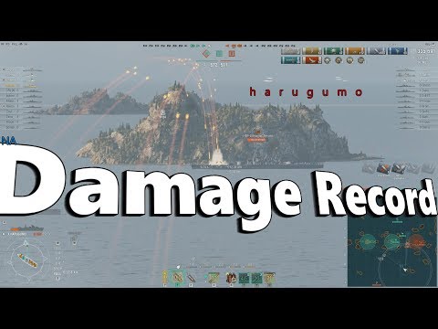 383k Harugumo Damage Record || World of Warships