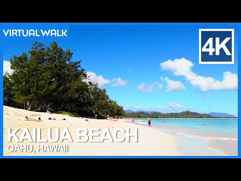 Kailua Beach Park 4K Virtual Walking Tour - Oahu, Hawaii Beach Walk & Travel Guide - Binaural Audio