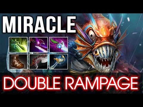 Dota 2 Miracle Slark - Double Rampage with 32 Kills no Death - Dota 2 Highlights