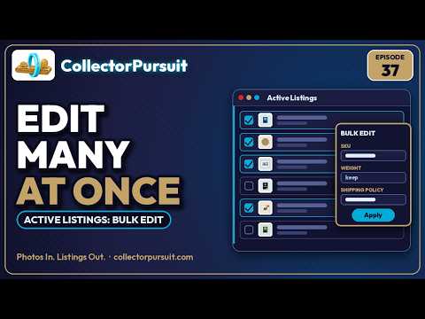 Active Listings: Bulk Edit