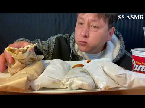 ASMR-MUKBANG- DEL TACO/ BEAN AND CHEESE BURRITO -...
