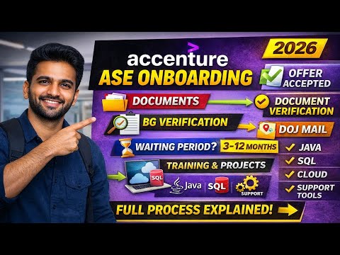 Accenture ase onboarding process | Offer Letter to Project Allocation (Full Reality)