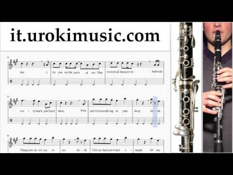 Lezioni di Clarinetto Pink - Just Give Me A Reason Parte#2 Melodia Tutorial Spartito Imparare