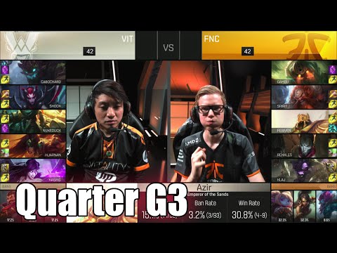 Vitality vs Fnatic | Game 3 Quarter Finals S6 EU LCS Spring 2016 Playoffs | VIT vs FNC G3 1080p