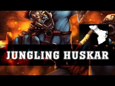 Jungling with Huskar - solo Roshan before 10 min!