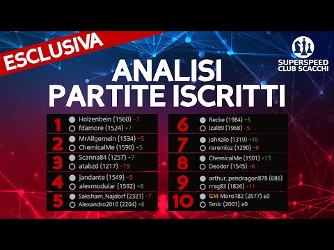 SCACCHI-MEGA ANALISI PARTITE ISCRITTI