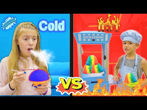 FroZen Hot vs Cold Challenge with Az & Savannah!
